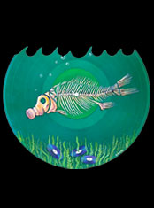 emek x: reelfish painted on an LP