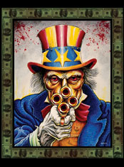 emek x: unlce scam acrylic painting