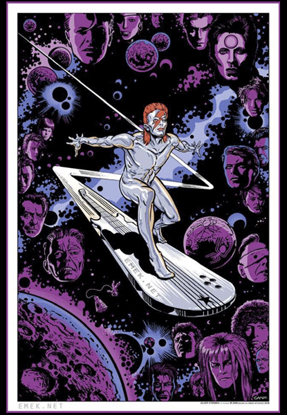 Emek Timed Edition: Silverman in Z formation silkscreen print by Gan and Emek 