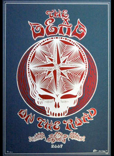Emek Studios: The Dead On The Road Tour lasercut poster 2009