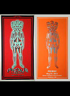 primus at the schnitzer in portland, or... worlds first reversable poster