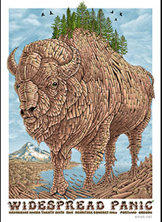 Emek Studios: Widespread Panic portland oregon stumptown wooden buffalo
