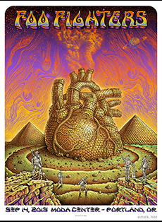 Emek Studios: Foo Fighters at PDX, titled Heart