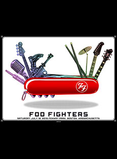 Emek Studios: Foo Fighters at Fenway Park, Army Knife tribute to Dave Grohl's leg