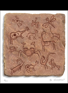 Emek Studios: Musical Animals PET-roglyph Mini Print 2017