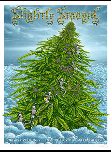 Emek Studios: Slightly Stoopid silkscreen on Pearl Paper 2017