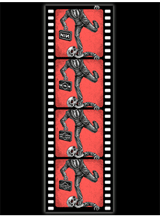 Emek Studios: Nine inch nails silkscreen print on real film