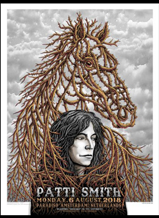 Emek Studios: Patti Smith plays Amsterdam barbed wire horse poster