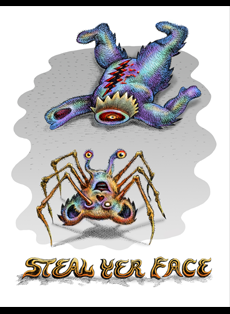 Emek Studios: steal yer face mini print limited edition by emek