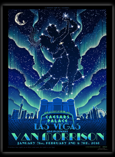 Emek Studios: Van Morrison plays las vegas, nv 2018 art by emek
