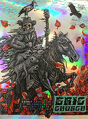 emek silkscreen poster : Eric Church Triptych Panel 3 Right side by Emek
