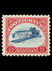 emek x: foo fighters flying plane stamp