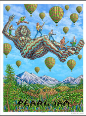 emek x: Pearl Jam Philadelphia, PA 4.29.16 Man Made Extinction, front back signed / doodled 
